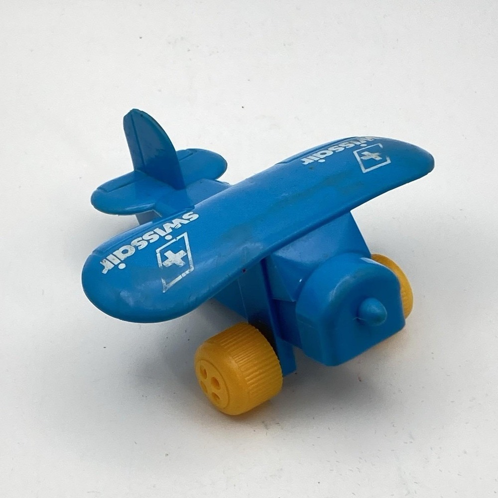 1 - Vintage Toy Airplane Swissair Vikingplast / Sweden / Plastic